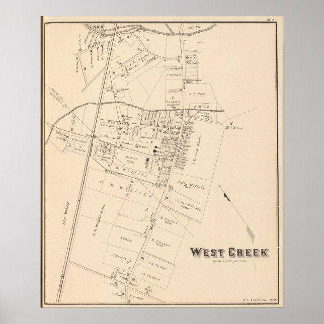 Póster West Creek, Nueva Jersey (Frente)