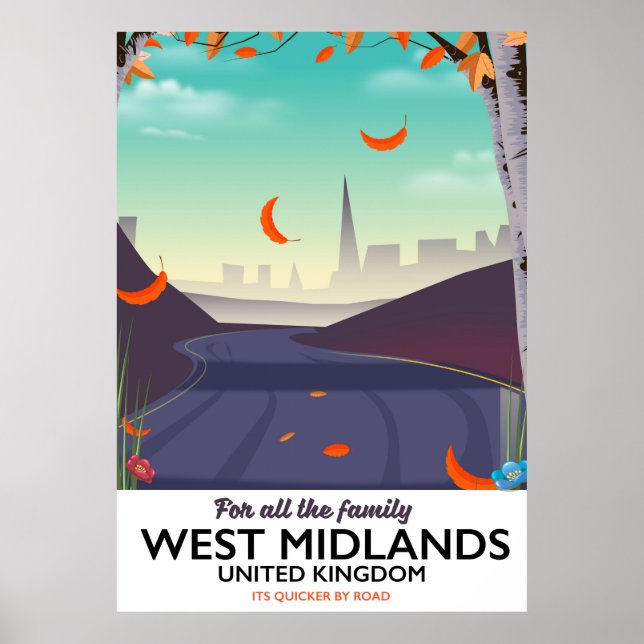 Póster West Midlands, Reino Unido (Frente)