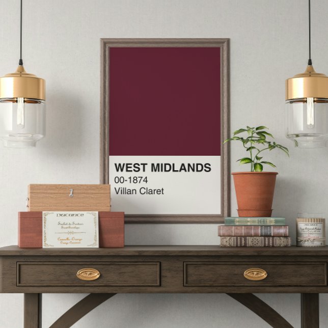 Póster West Midlands Villan Claret - Ancho completo (Subido por el creador)
