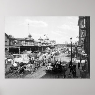 Póster West Street, Nueva York: 1901