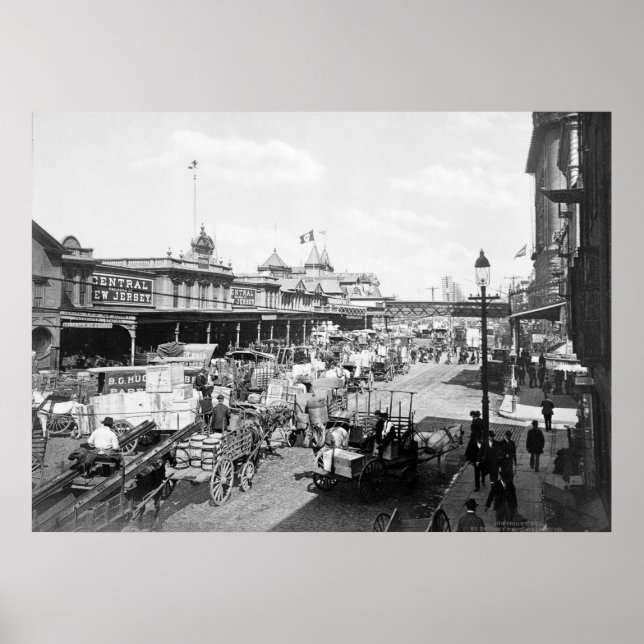 Póster West Street, Nueva York: 1901 (Frente)