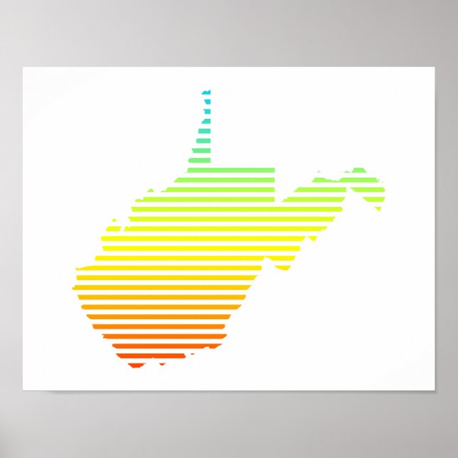 Póster west virginia chill fade (Frente)