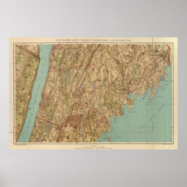 Póster Westchester Co., línea Yonkersstate (Frente)