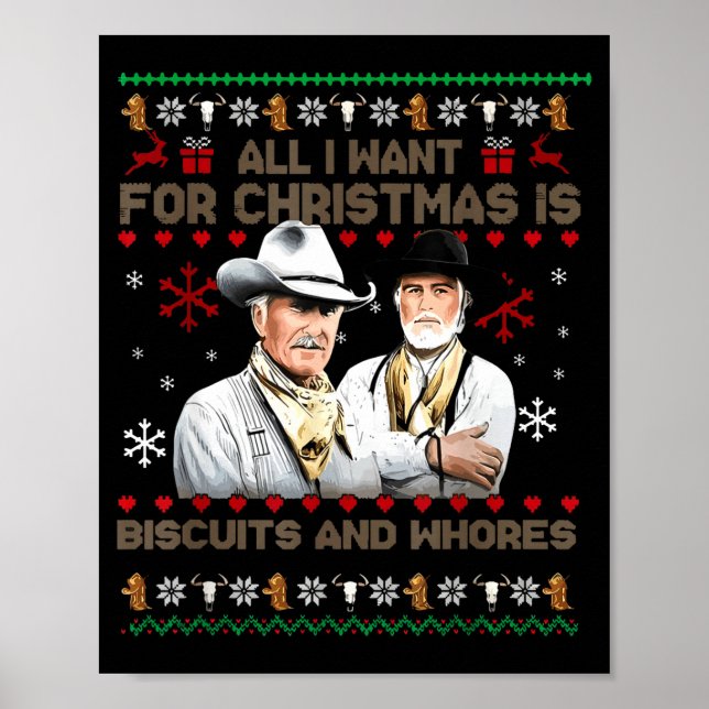 Póster Western Biscuits And S Christmas Quote  (Frente)