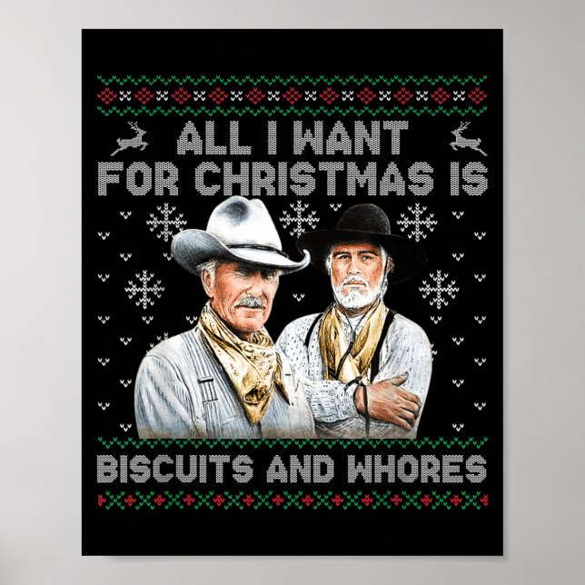 Póster Western Biscuits And S Christmas Quote  (Frente)