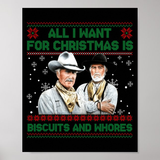 Póster Western Biscuits And S Christmas Quote  (Frente)