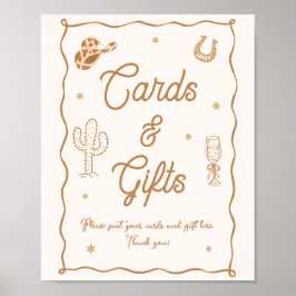 Póster Western Bridal Shower Cards and Gifts