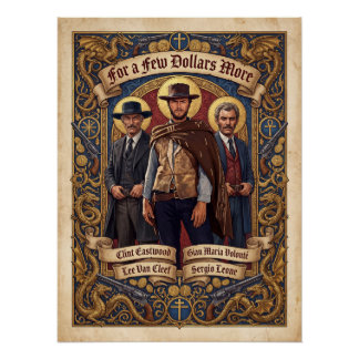 Póster Western de Arte Nuevo Por unos Dólares Más