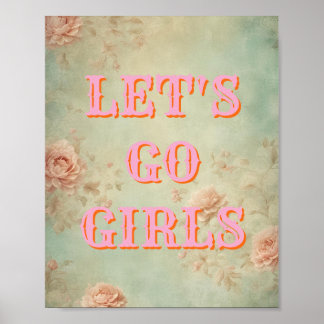Póster Western, Let's Go Girls, Arte de Pared de P