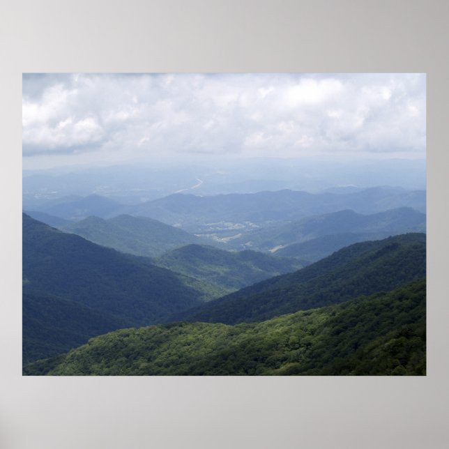 Póster Western NC Mountains (Frente)