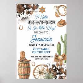 Póster Western Theme Boy Baby Shower