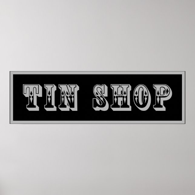 Póster Western Tin Shop Sign (Frente)