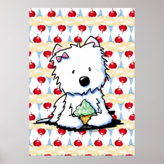 Póster Westie de cereza jubilosa 