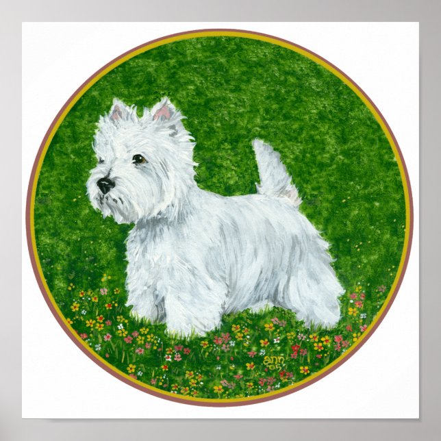 Póster Westie Greengrass (Frente)