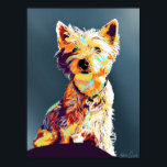 Póster Westie, Poster de estilo pop-art dibujado a mano<br><div class="desc">Cómplice Westie,  dibujado a mano,  en el estilo pop-art.</div>