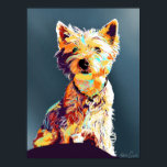 Póster Westie, Poster de estilo pop-art dibujado a mano<br><div class="desc">Cómplice Westie,  dibujado a mano,  en el estilo pop-art.</div>
