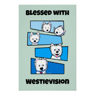 Póster Westievision Amante del Terrier Westie 