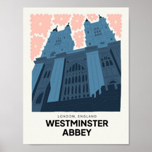 Póster Westminster Abadía Londres Inglaterra viajar con f