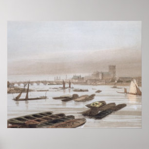 Póster Westminster from Waterloo Bridge, incorporating th