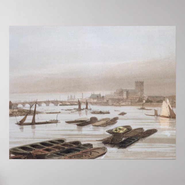 Póster Westminster from Waterloo Bridge, incorporating th (Frente)