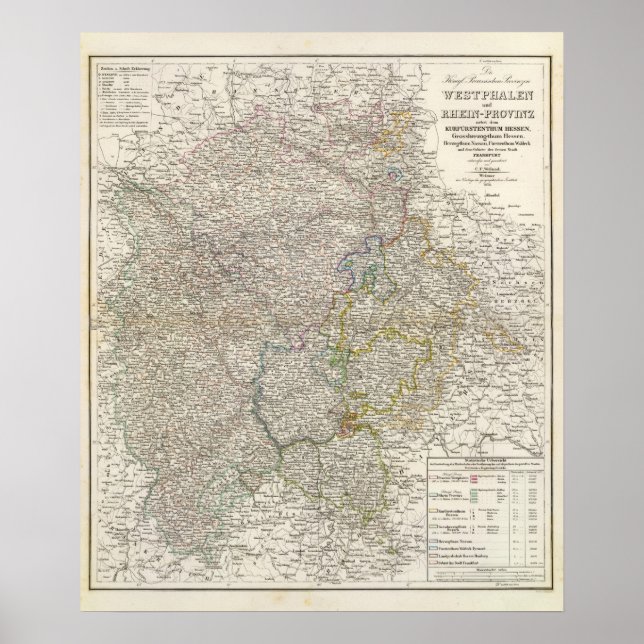 Póster Westphalen, RheinPrivinz, Hessen (Frente)
