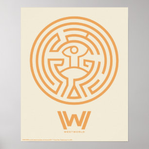 Póster Westworld el   el símbolo del laberinto