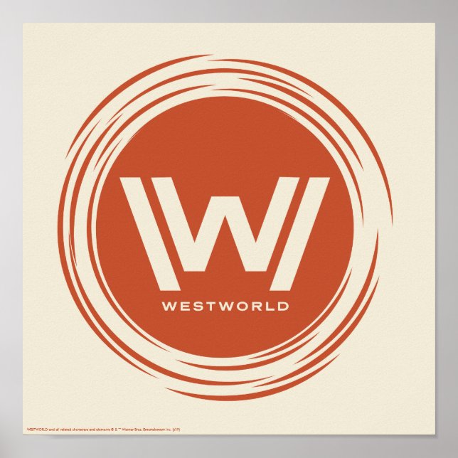 Póster Westworld | Logotipo de Sol estilizado (Frente)