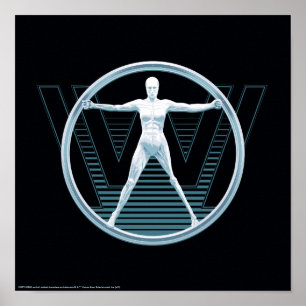 Póster Westworld   Logotipo Vitruvian Android
