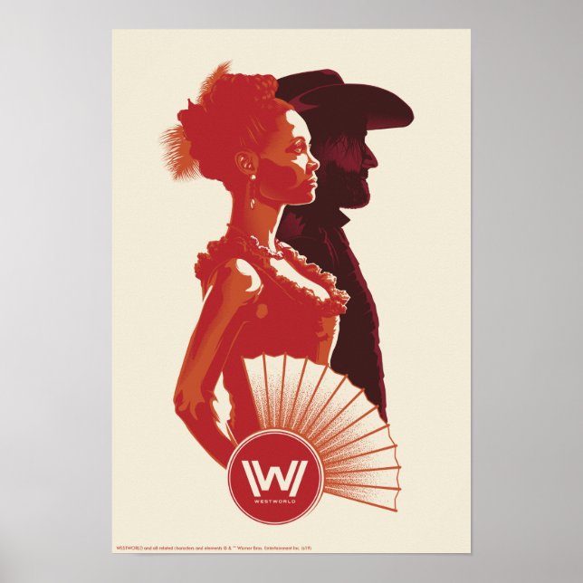 Póster Westworld | Retrato de plantilla de Maeve y Hector (Frente)