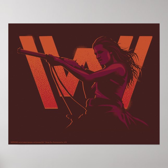 Póster Westworld | Wyatt Con El Logo De Rifle Over (Frente)