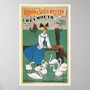 Póster Weymouth por Londres y al sudoeste