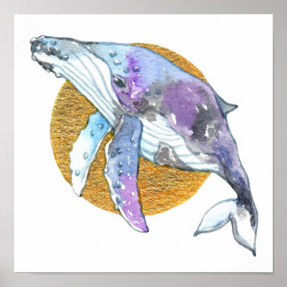 Póster Whale Fly
