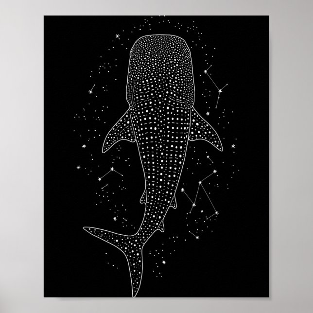 Póster Whale Shark Constellation Marine Life For Animal L (Frente)
