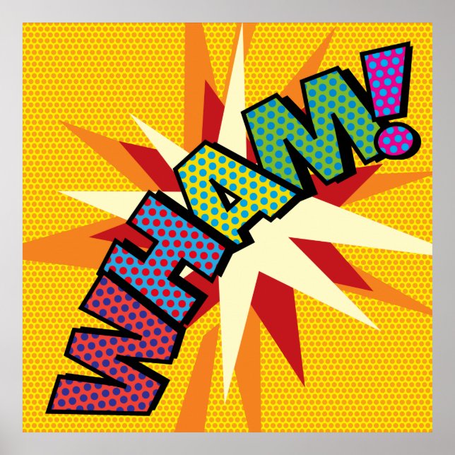 Póster WHAM Fun Retro Libro Pop Art (Frente)