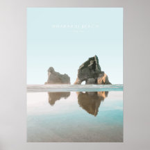 Wharariki Beach, New Zealand Travel Artwork