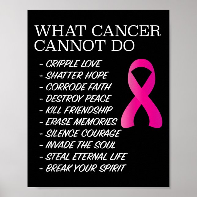 Póster What Cancer Cannot Do - _ Awareness - Insration  (Frente)