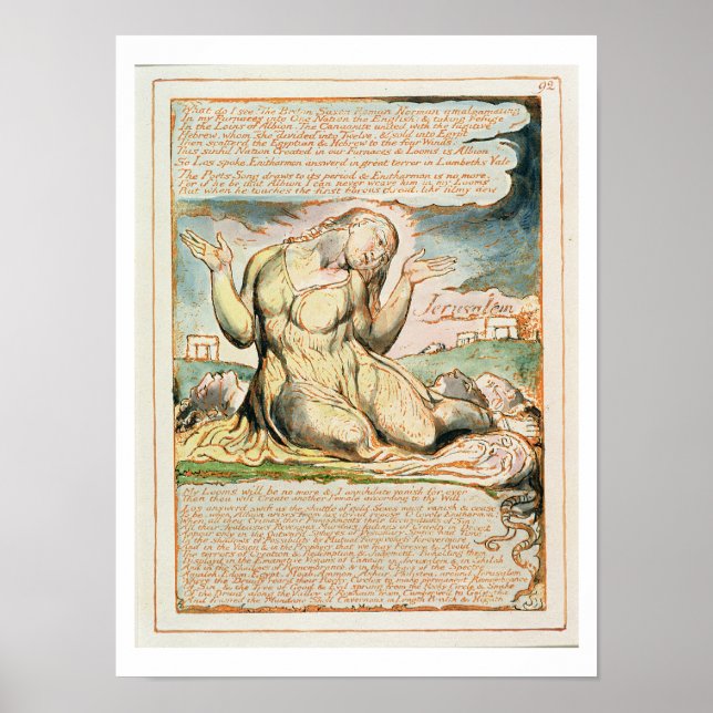 Póster 'What do I See!...', plate 92 from 'Jerusalem' (Be (Frente)