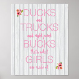 Póster What Girls are Made of Nursery Art Print Set