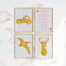 What Girls are Made of Nursery Art Print Set