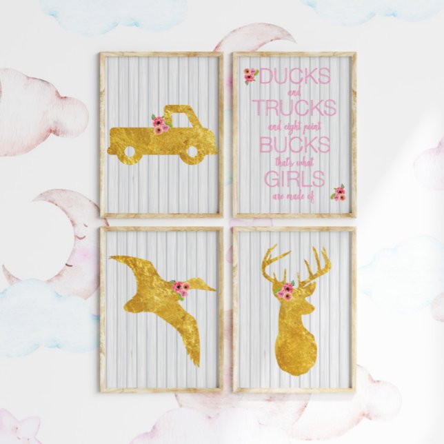 Póster What Girls are Made of Nursery Art Print Set (Subido por el creador)