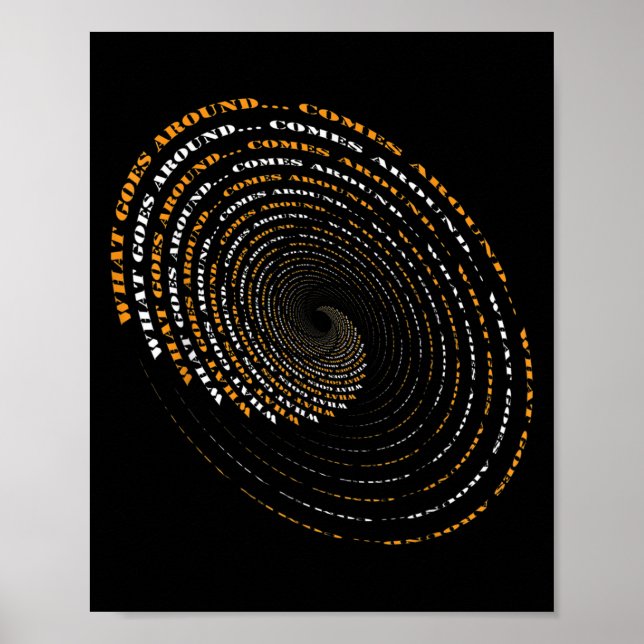 Póster What Goes Around Comes Around Motivational  (Frente)