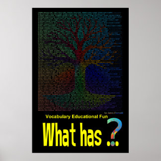 Póster What has...  Tree Poster Book Non-Rhyming
