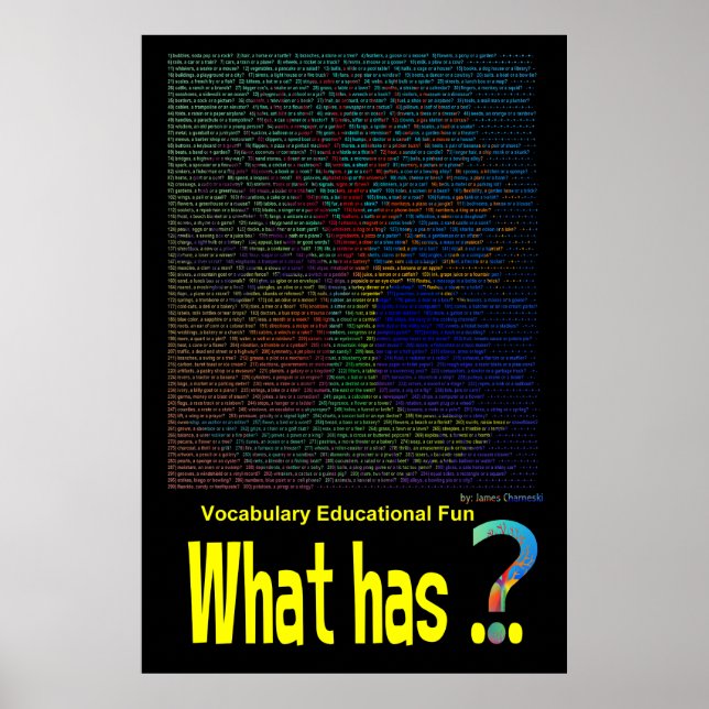 Póster What has...  Tree Poster Book Non-Rhyming (Frente)