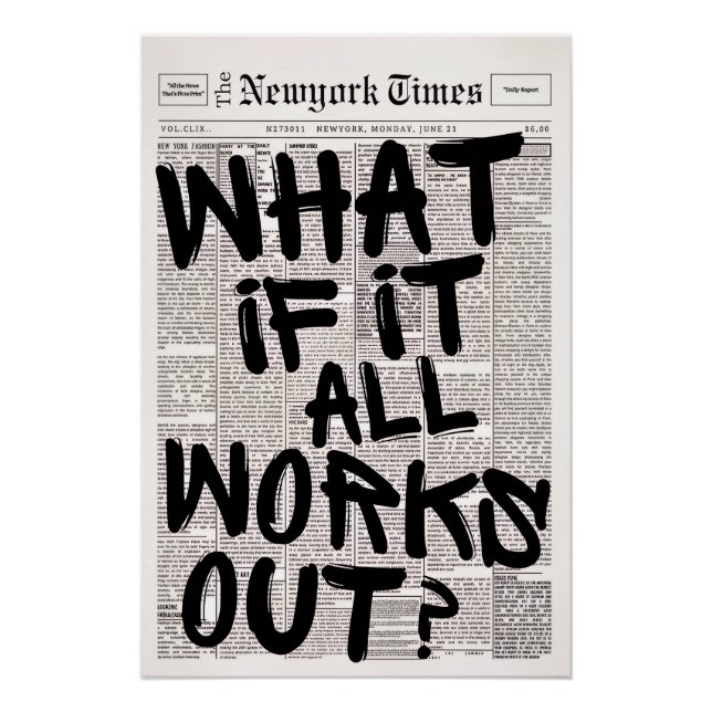 Póster What if it all works out motivational (Anverso)