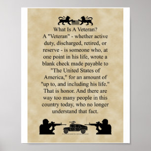 Póster What is a Veteran smaller version