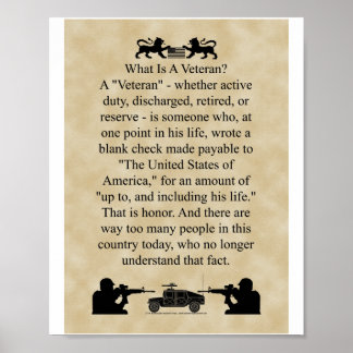 Póster What is a Veteran smaller version