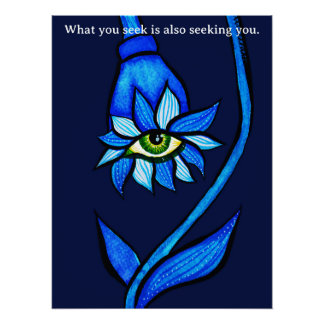 Póster What You Seek Gothic Eye Flower Dark Academia