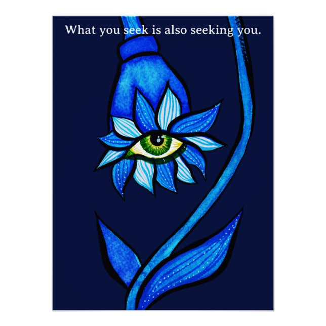 Póster What You Seek Gothic Eye Flower Dark Academia (Anverso)