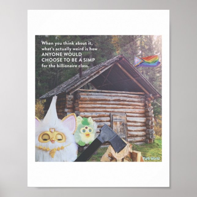 Póster What's Weird Is How Anyone Would Simp For Billiona (Frente)