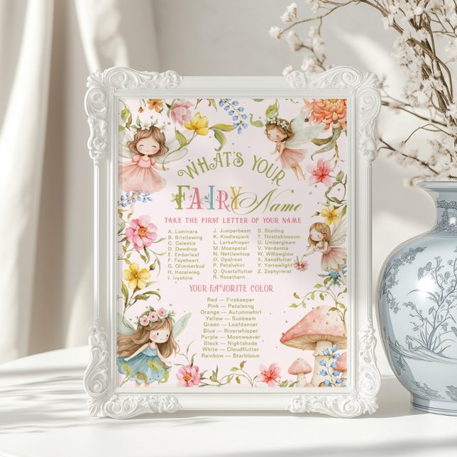 Póster Whats your fairy name Fairy Bright Birthday (Subido por el creador)